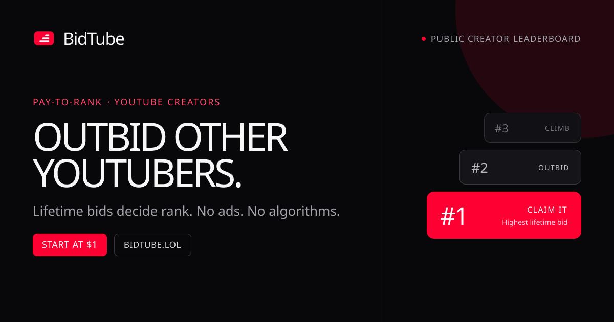BidTube Open Graph preview
